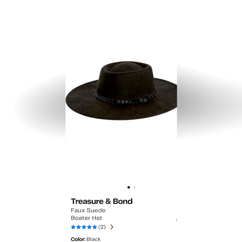 Treasure and bond black suede boater hat from Nordstrom
